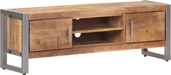 vidaXL Tv-meubel 120x30x40 cm ruw mangohout