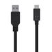 USB-kabel, USB 3.1 Gen 2 type C stekker naar stekker, 10 Gbit/s, 3 A, zwart, 0,5 m