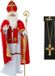 Chaks Sarl kostuum de Sinterklaas - inclusief kruis ketting met rode steen