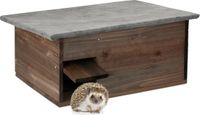 Relaxdays Egelhuis met rattenklep - 20 x 45,5 x 33 cm - hout
