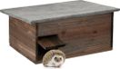 Relaxdays Egelhuis met rattenklep - 20 x 45,5 x 33 cm - hout