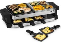 Klarstein Sirloin Raclette 1500W Aluminium / Steen 8 Personen Controle-LED