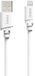 Hama 00201802 USB-laadkabel USB 2.0 Apple Lightning stekker, USB-A stekker 3 m Wit