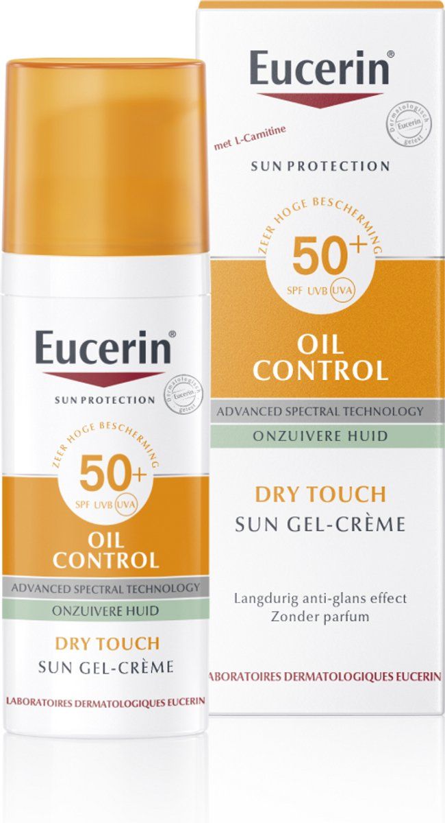 Eucerin Sun Oil Control Gel-Crème SPF 50+ - 50 ml - Zonnebrandcrème voor het gezicht - Waterproof