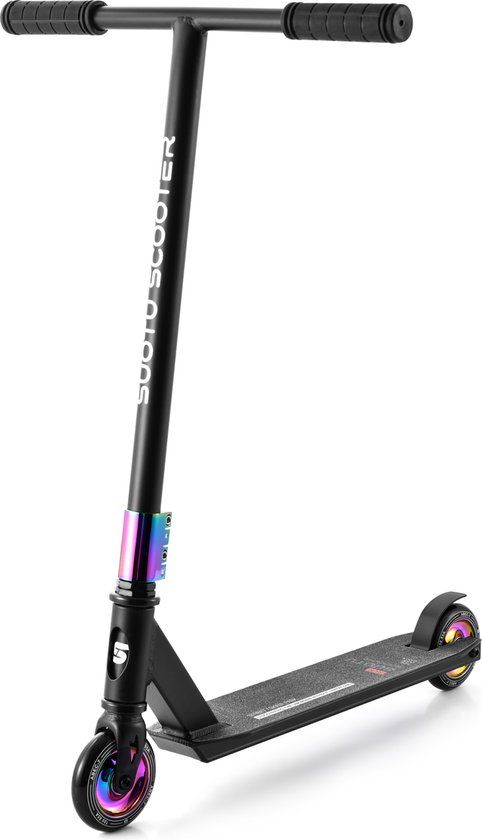 Suotu Stuntstep - Kinderstep - Zwart/NEO - 8+ jaar - Aluminium - 100 kg - 78 cm