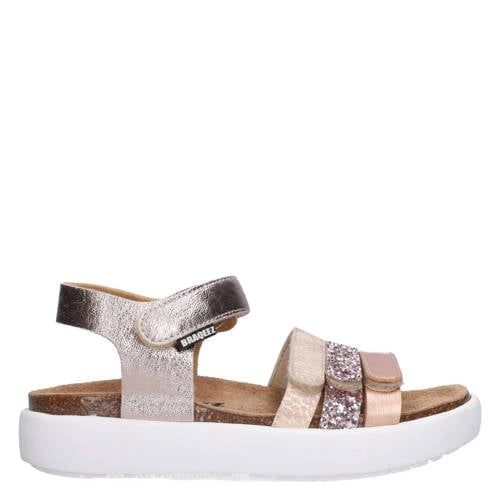 Braqeez sandalen champagne/roze