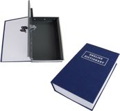 Merkloos Interbosch B.V. Kluis in boek - Engels woordenboek verstopplek - metaal - Blauw - 27 cm