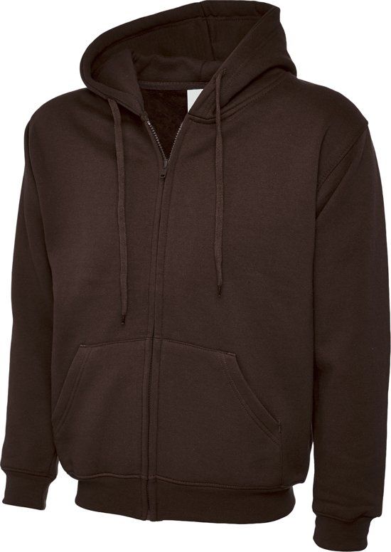 Fristads Uneek UC504 Sweater met rits Classic Hooded Zwart L