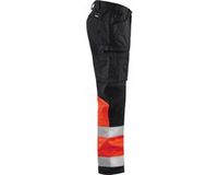 Blåkläder Werkbroek met stretch High Vis 1551-1811 - Zwart/High Vis Rood - C146