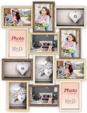 Zep Houten Multi Fotolijst Montreaux 12Q Bruin 12 Foto's 10x15 cm 59x44,5 cm