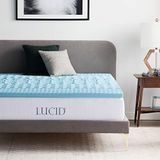 LUCID 5 cm topmatras met zones en verkoelende gel traagschuim, 90 x 190 cm