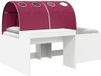 vidaXL Bed met Tunnel 4 st Wit en Rood Bewerkt hout