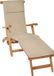 Beautissu Kussen voor Deckchair LoftLux DC - 175x45x5cm Ligstoel Kussen Natuur - Tuinstoelkussen Lichtecht - Afneembaar Hoes