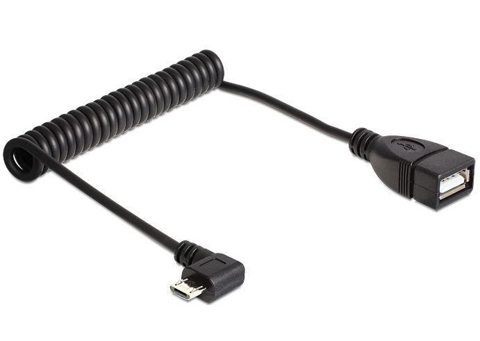 DeLOCK 83354 USB-kabel - USB 2.0 - Micro-USB B - USB A - Male/Female - 0,5 m - Zwart