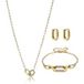 Marc Lauder Fara Collier et boucles d'oreilles acier inoxydable femme