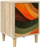 vidaXL Nachtkastje BONN Sonoma Eiken 36 x 33 x 50 cm Bewerkt hout