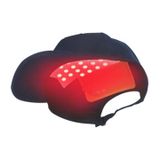 Bonnet de luminothérapie rouge/bleu à 70 LED avec massage par vibrations