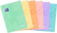 Oxford Lot de 8 carnets, format A5, 60 pages, quadrillé, couverture PP, couleurs pastel, type "easybook".