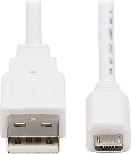 Tripp Lite U050AB-006-WH USB-kabel 1,83 m USB 2.0 USB A Micro-USB B Wit