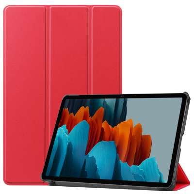 qMust Samsung Galaxy Tab S7 Smart Tri-Fold Case / - / - / Rood