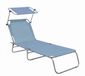 Aga Lit de jardin avec pare-soleil, bleu clair