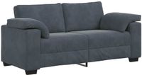 vidaXL Loveseat donkergrijs 180 x 77 x 82 cm fluweel