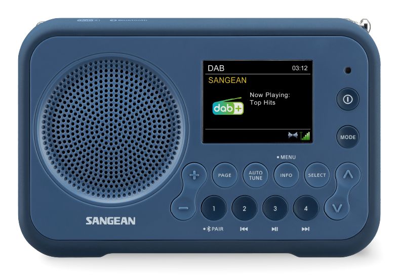 Sangean DPR-76BT - Draagbare DAB+/FM/Bluetooth Radio - Donkerblauw