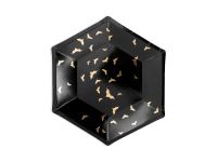 PartyDeco Serveerbord Anders Papier Zwart, Goud 6 stuk(s)