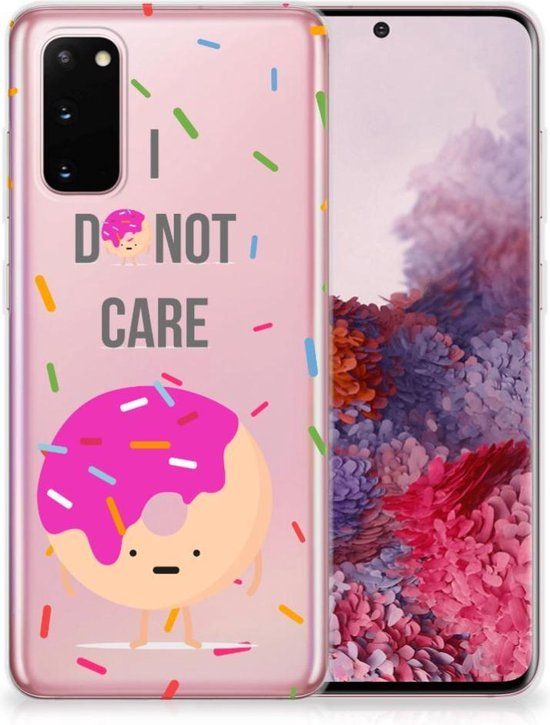Samsung Galaxy S20 Siliconen Case Donut Roze | B2Ctelecom