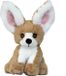 Nature Planet pluche fennec woestijnvos knuffeldier - zittend - 17 cm