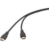 SpeaKa Professional SP-13660972 Câble HDMI Câble de connexion HDMI Connecteur HDMI-A, connecteur HDMI-A 2,00 m Noir 4K UHD, Contacts plaqués or