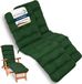 Beautissu 2x Coussin de chaise longue 200x50x8 cm - Coussin de chaise longue Vert foncé