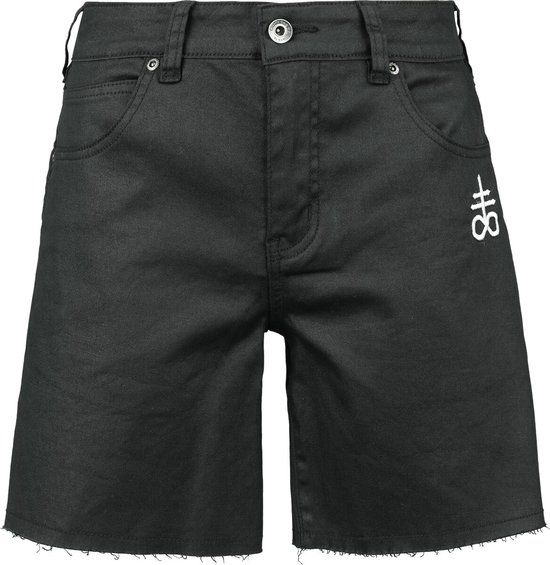 Black Blood by Gothicana Gothicana Zwarte shorts met Leviathan kruis - Dames - 27