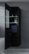 Merkloos Meuble de salle de bain 131 cm laqué noir brillant