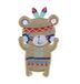 HKM Applicaties Beer Indianen opstrijkbare patches, rood/blauw