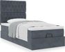 Prolenta Maison Exclusive - Ottoman bedframe met matrassen, donkergrijs, 80x200 cm, fluweel