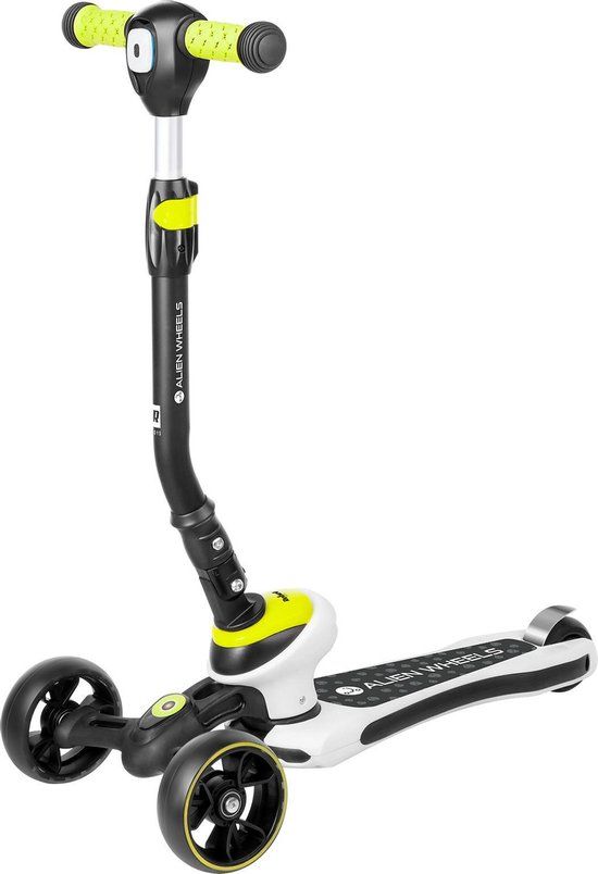 Rebel ZAB0122G - Driewielige kinderstep 'Alien Wheels' - geel - vanaf 3 jaar