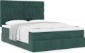 Maison Exclusive - Lit plateforme avec matelas, vert foncé, 140x200 cm, velours