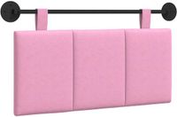 vidaXL - Hangend hoofdbord - Roze - Stof