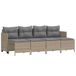 vidaXL 5-delige Loungeset met kussens, polyrattan, beige