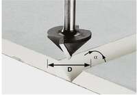 HW S8 D32/90° Gipsplaatfrees HW - 491001