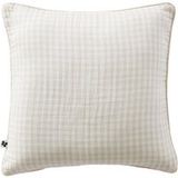 L'Effet Papillon Coussin déhoussable avec passepoil tissé teint "vickie" toutes dimensions "gaze de coton