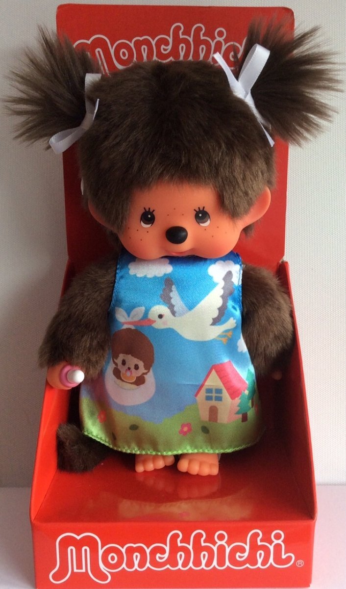 Sekiguchi Monchhichi Meisje Ooievaar 20cm