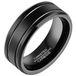 Mendes Zwarte Wolfraam heren ring 8mm-19mm