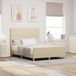 Maison Exclusive - Lit cadre avec tête de lit crème 140 x 190 cm en tissu