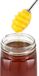 Luxpresso Cuillère à miel, spirale, en acier inoxydable et silicone, 17 cm, jaune