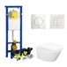 Wiesbaden Wisa XS Toiletset set24 Wiesbaden Vesta Rimless 52 cm met Argos of Delos drukplaat