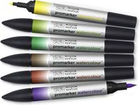 Winsor & Newton Watercolour Marker - Basic Tones - 6 stuks