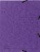 Exacompta 25x Bedrukte Elastomappen met klep - glanskarton 355g/m2 - A4 - Purper