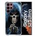 Cokitec Achterkant bescherming van gehard glas voor Samsung Galaxy S23 Ultra doodskop vinger